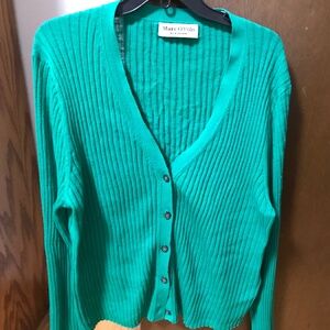 Green cardigan